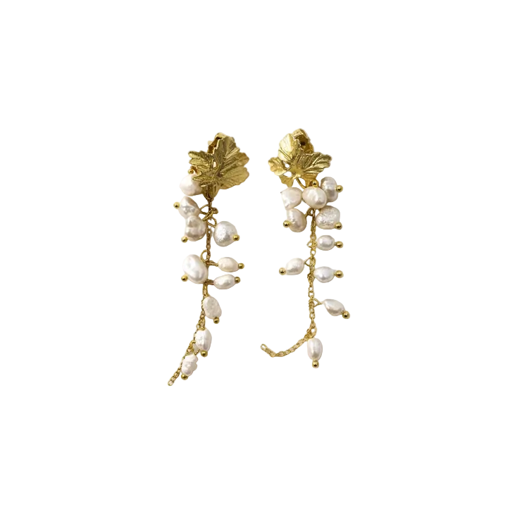 PENDIENTES RACIMO PERLAS