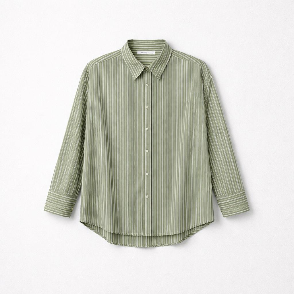 CAMISA RAYAS VERDE