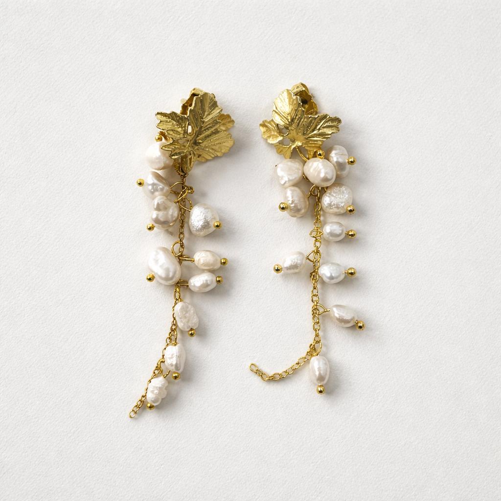 PENDIENTES RACIMO PERLAS